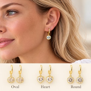 Gold Initial Huggie Earrings, Bubble Letter Charm Hoop Personalized Jewelry