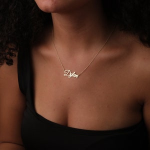 Collar de oro personalizado para mamá primeriza, el mejor regalo para mamá, regalo único, collar con nombre personalizado escrito a mano, regalos escritos a mano, regalo para ella