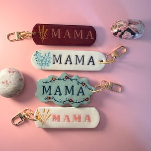 Ceramic Handmade Mama Keychain Charm | Monther’s Day Gift