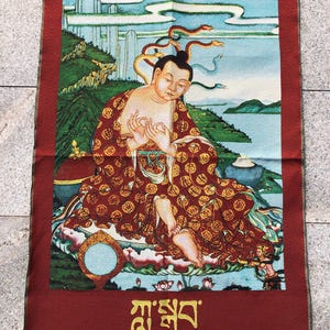 Nepal  temple 2.9 ft Yellow tara decor Nagarjuna  bodhisattva painting praying worship thangka Mandala Wall decor Art Wall Art Prints Poster