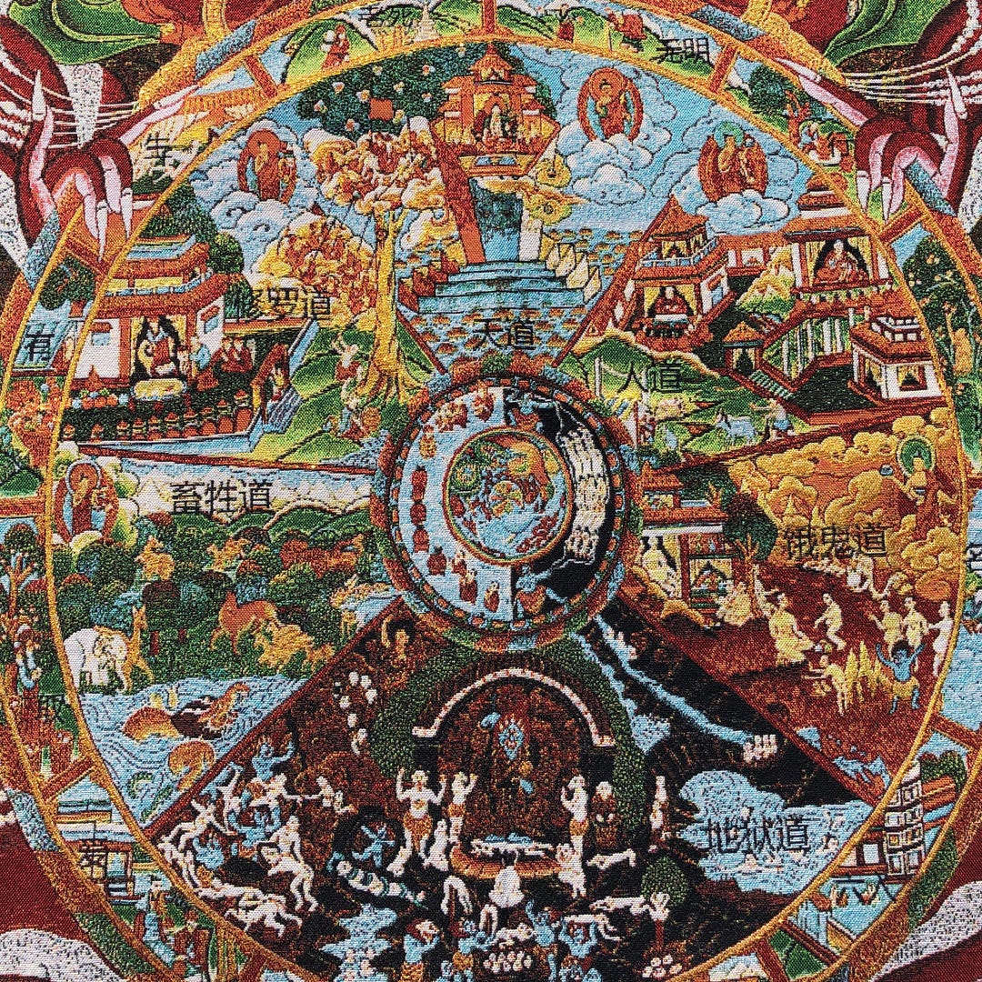 Samsara Thangka Tibetan Buddhism Wheel of Life Thangka, Circle of Life ...