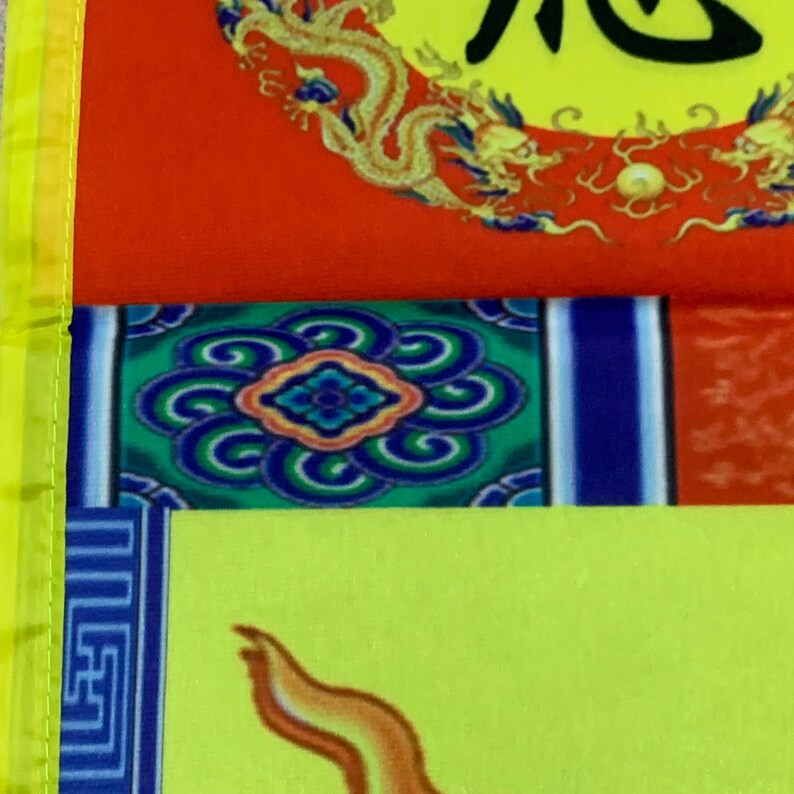 Yellow Double Dragon Bagua Altar Table Cloth Meditation Yoga Yogi ...