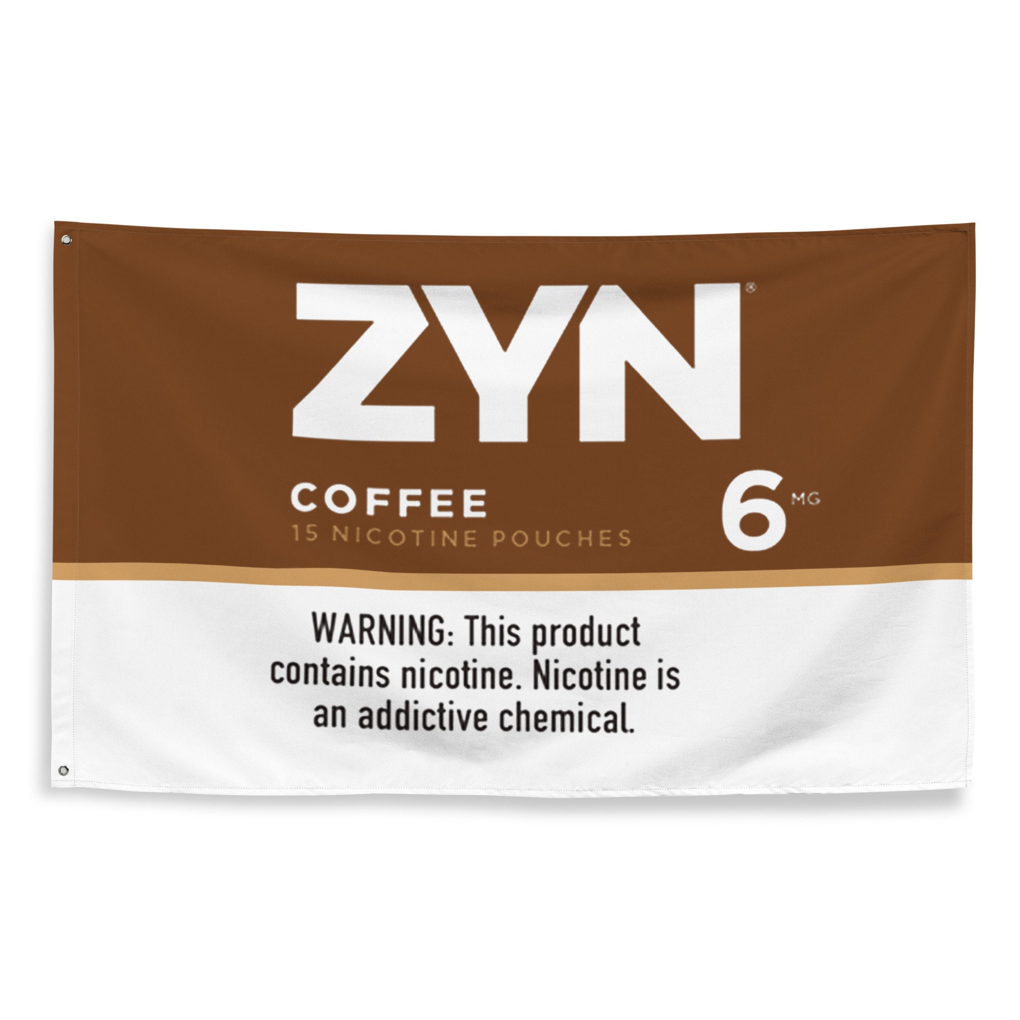 Zyn Coffee Flag, Room Decor, Nicotine Merch, Zyn Flavor Decoration Etsy
