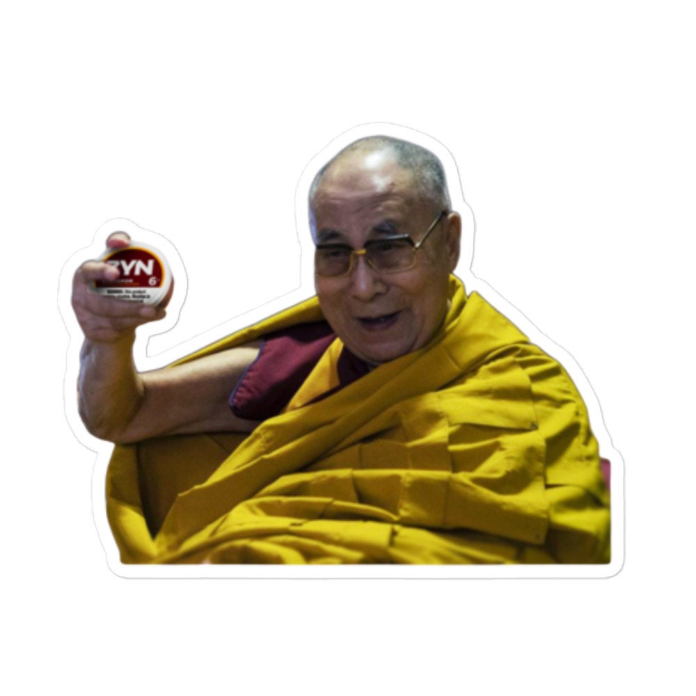 Zyn Dalai lama cinnamon Pouch Sticker | Nicotine pouches | Dalai Lama Funny Sticker | Unofficial Merch