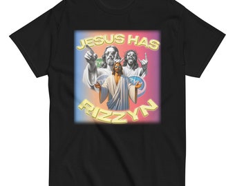 Jesus Has RizZYN - Zyn Nicotine Jesus Easter Merch Grappig T-shirt, een goddelijke draai aan vakantiehumor