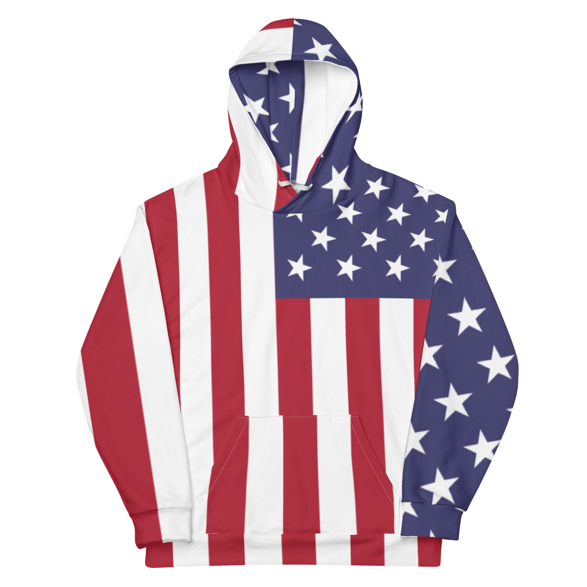 【U LAN】Flag print hoodie zip-up Flag print hoodie zip-up - ULAN | 60% - Asian Fashion Online