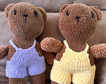 Patrón de crochet de peluche humanoide mediano