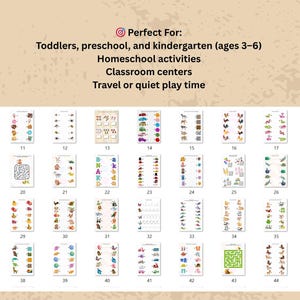 Kids Busy Book Printable PDF | Preschool Learning Activities | Educational Worksheets for Toddlers & Kindergarten | Quiet Time Activity Book image 4