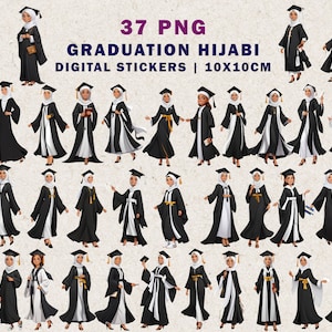Graduación / Hijab de graduación / Arte de graduación / Convocatoria hijabi / Damas con hijab / Hijabi musulmana / Chicas musulmanas / Archivos digitales PNG