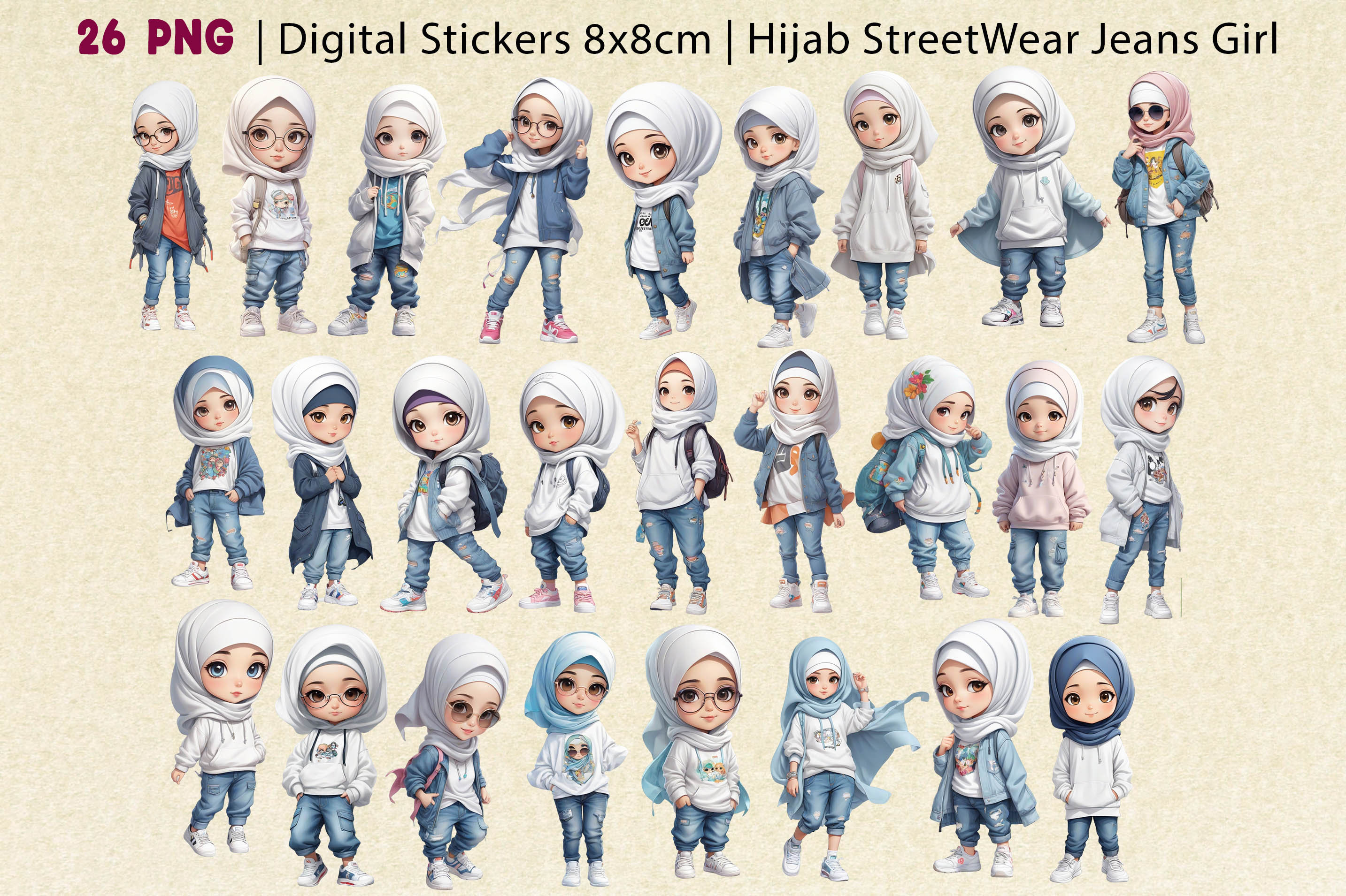 Denim Decor Stickers