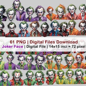 Joker | Joker PNG | Joker Design Art | Joker Digital Art | Joker Clown | Digital Crafts | Digital File | Joker Smile | Scary Joker Inspired