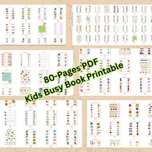 Kids Busy Book Printable PDF | Preschool Learning Activities | Educational Worksheets for Toddlers & Kindergarten | Quiet Time Activity Book image 3