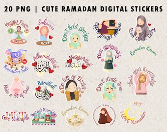 Islamic Digital Planner Sticker | Ramadan | Ramadan Stickers | Digital Download Stickers | Islamic Saying | Ramadan Kareem PNG Fasting Month