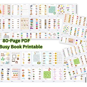 Kids Busy Book Printable PDF | Preschool Learning Activities | Educational Worksheets for Toddlers & Kindergarten | Quiet Time Activity Book image 6