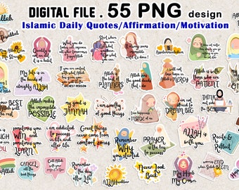 Islamic Digital Planner Sticker | Affirmations PNG | Digital File | Digital Download | Motivation | Digital Sticker | PNG | Daily Quotes
