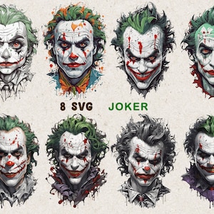 Joker | Joker SVG | Joker Design Art | Joker Digital Art | Joker Clown | Digital Crafts | Digital File | Joker Smile | Scary Joker