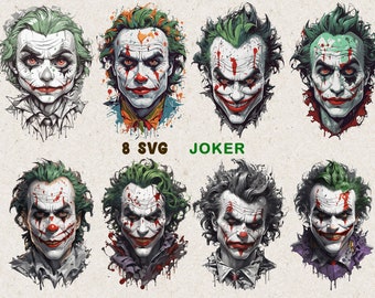 Joker | Joker SVG | Joker Design Art | Joker Digital Art | Joker Clown | Digital Crafts | Digital File | Joker Smile | Scary Joker