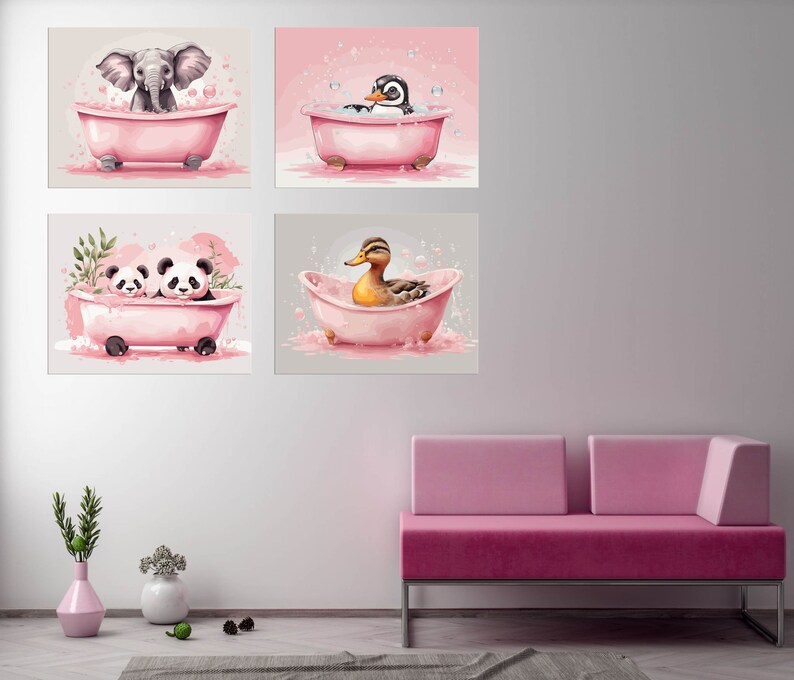 Farm Animals Digital Files SVG Cute Animals in Bathtub Etsy