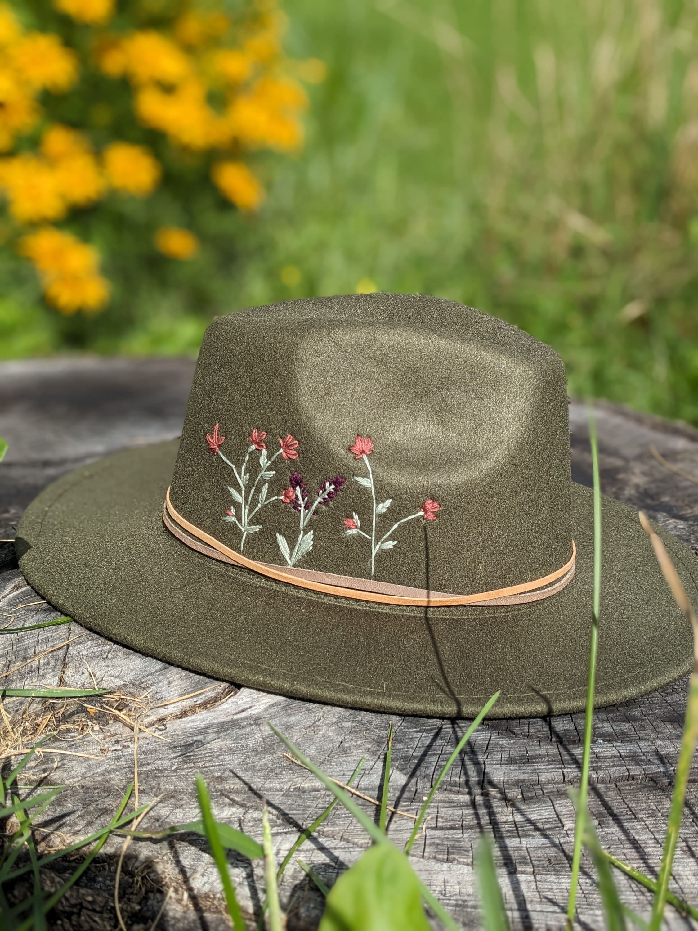 Fame Cutout Rope Strap Wide Brim Hat main image 1