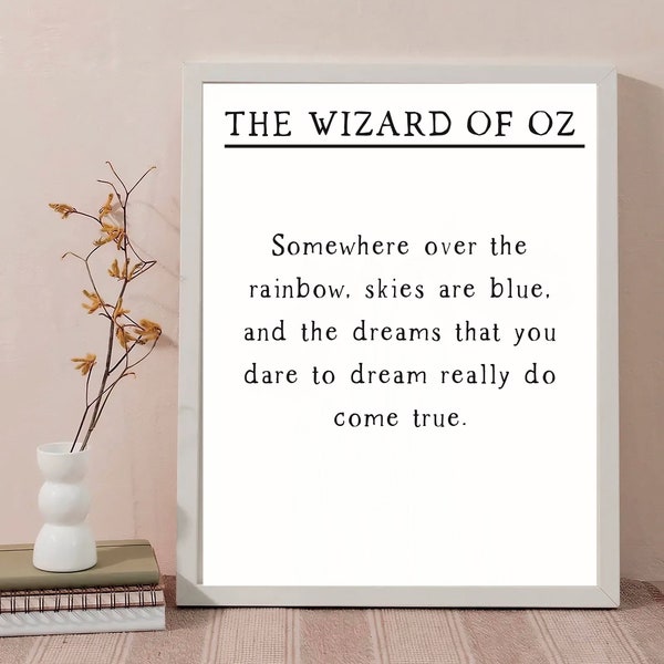 Wizard of Oz Printable Signs Quotes Etsy