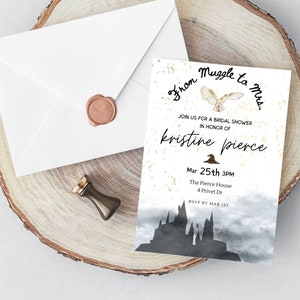 Wizard Theme Bridal Shower Invitation | Editable Template | Custom Design