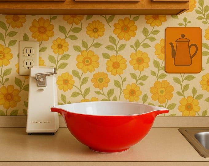 Vintage Pyrex Red Cinderella Mixing Bowl – 4 Quart, 1970s – Mid Century ...