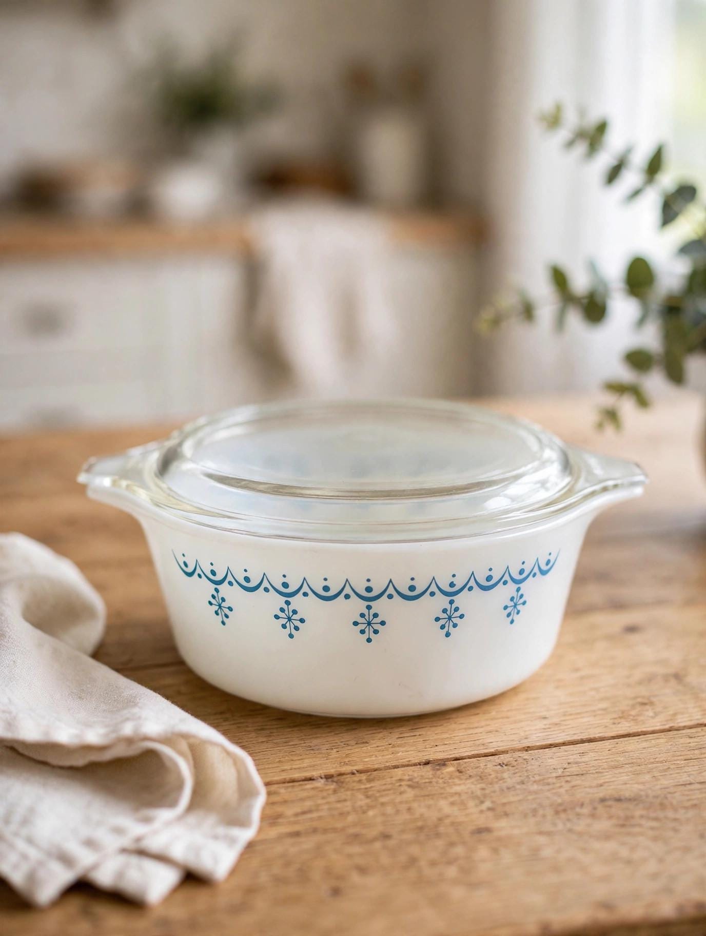 Pyrex Snowflake Casserole Dishes - Etsy