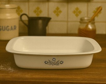 Vintage Corning Ware P‑21 Roaster Made in USA Naczynia kuchenne z połowy XX wieku