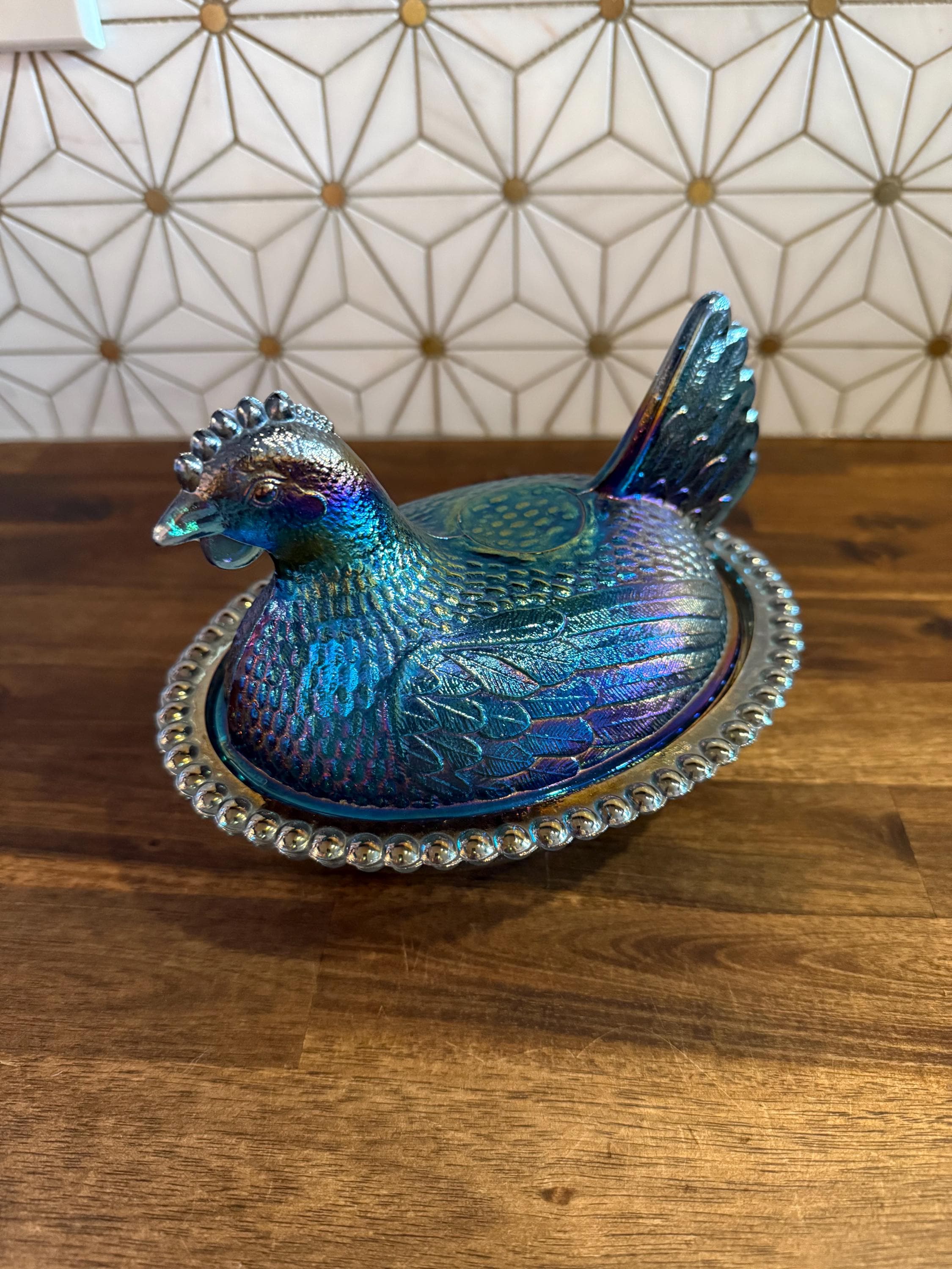 Indiana Glass Hen on Nest - Etsy Canada