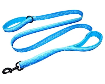 Leather Dog Leash 6 Ft Double Handle Etsy