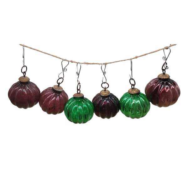 Ornaments Kugel Repro Glass Various Color  India 7 Inch Circumference