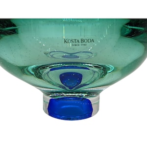 KOSTA BODA Goran Warff &quot;Zoom&quot; Stunning Art Glass Bowl Bullicante Perfection
