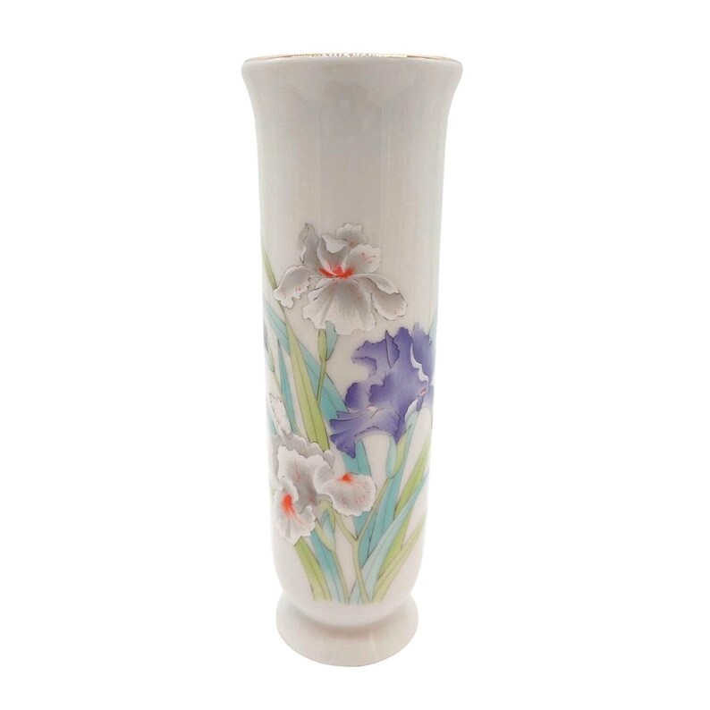 Otagiri Vase Iris Bouquet Porcelain Vintage Japan 6.5 Inch Etsy