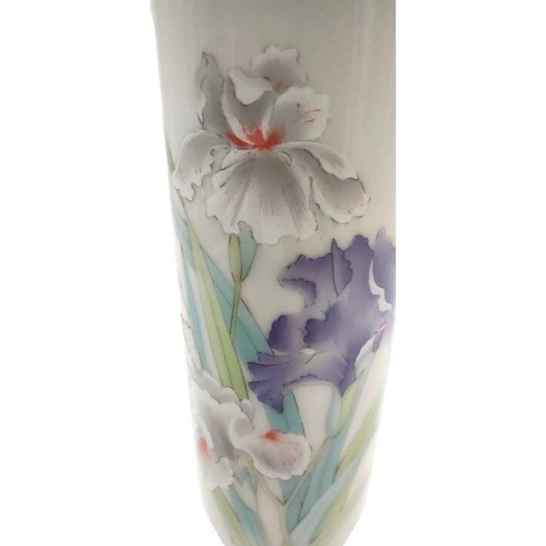 Otagiri Vase Iris Bouquet Porcelain Vintage Japan 6.5 Inch Etsy
