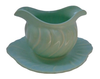 Franciscan Coronado Swirl Salsa Vintage Salsa Barco Verde Turquesa 8 por 4 pulgadas