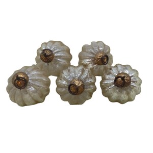 Adornos Kugel Repro Glass White Silver India 7 pulgadas de circunferencia imagen 7