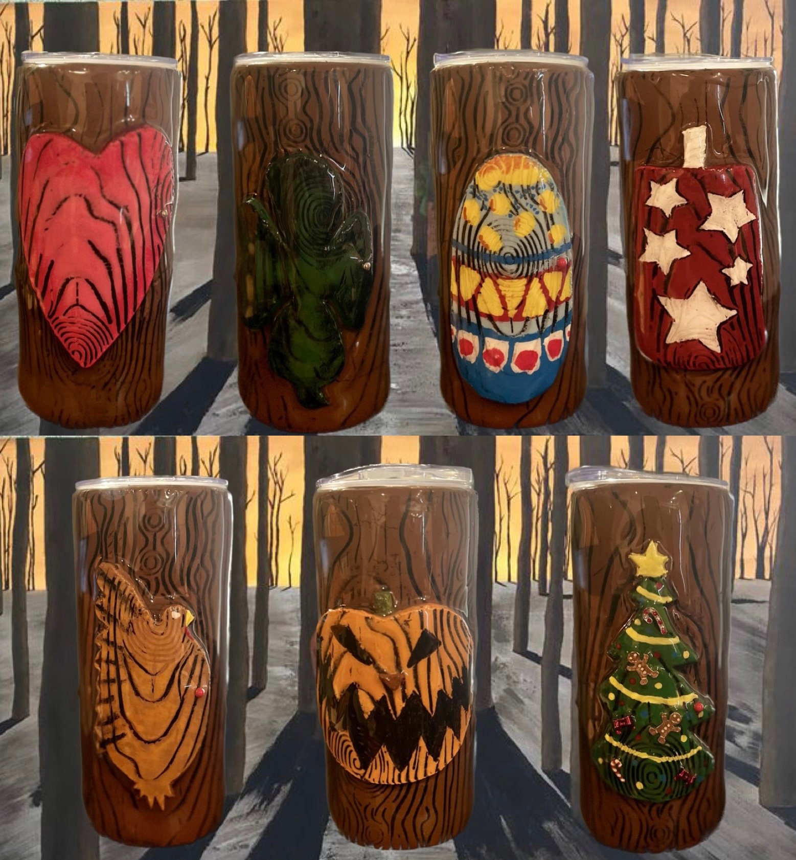 3d Nightmare Before Christmas Holiday Door Tumblers - Etsy