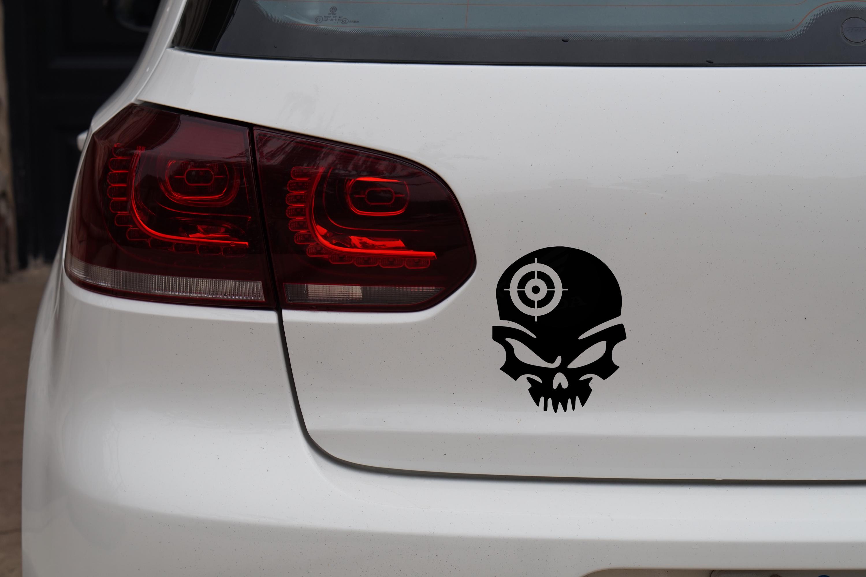 Skull Bullseye Vinyl Decal: Gamer Car, Laptop Sticker - Etsy