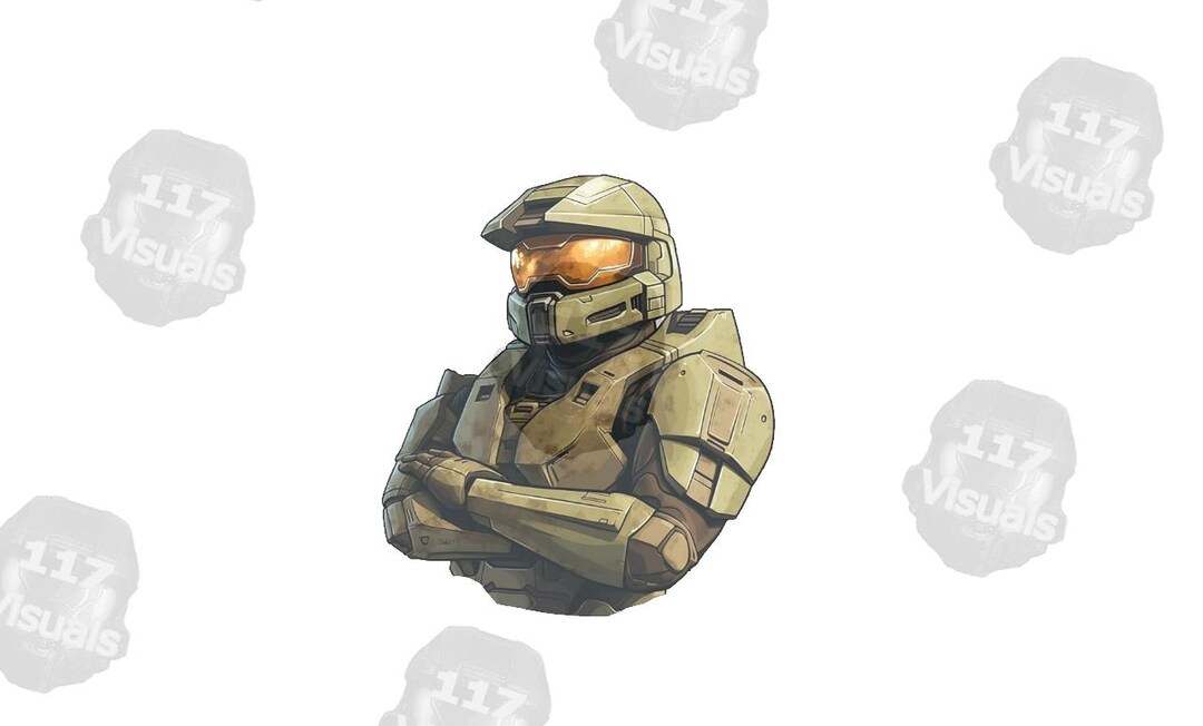 Masterchief Sticker Gamer Car Truck Window Laptop Cellphone Tumbler ...