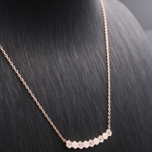 GLORI shops BODE Women's Classic Honeycomb Necklace - Rose Gold