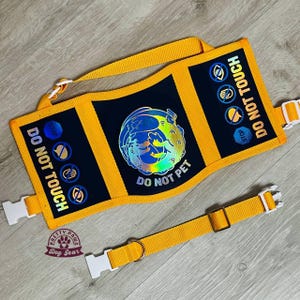 Custom detailed vinyl artwork working dog vest