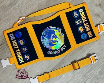 Custom detailed vinyl artwork working dog vest