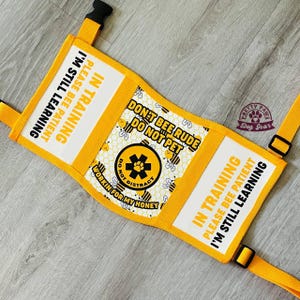 Custom three panel vinyl design working dog vest