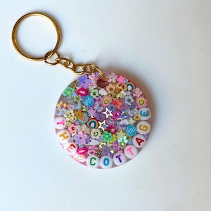 CUSTOM Sparkle Keychain, Build-Your-Own Keychain, Create Your Own Keychain, Custom Keychain, Personalized Keychain