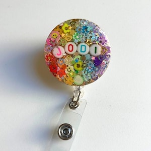 Sparkle Rainbow Badge Reel, Rainbow Badge Reel, Nurse Badge Reel, Glitter Badge Reel