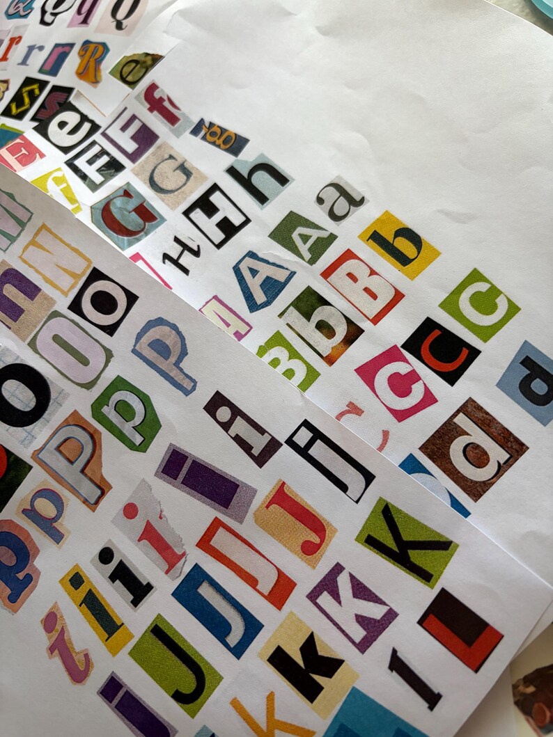 Magazine Letters for Junk Journaling | Magazine Letter Cutouts | Scrapbooking | Pen Pal image 3