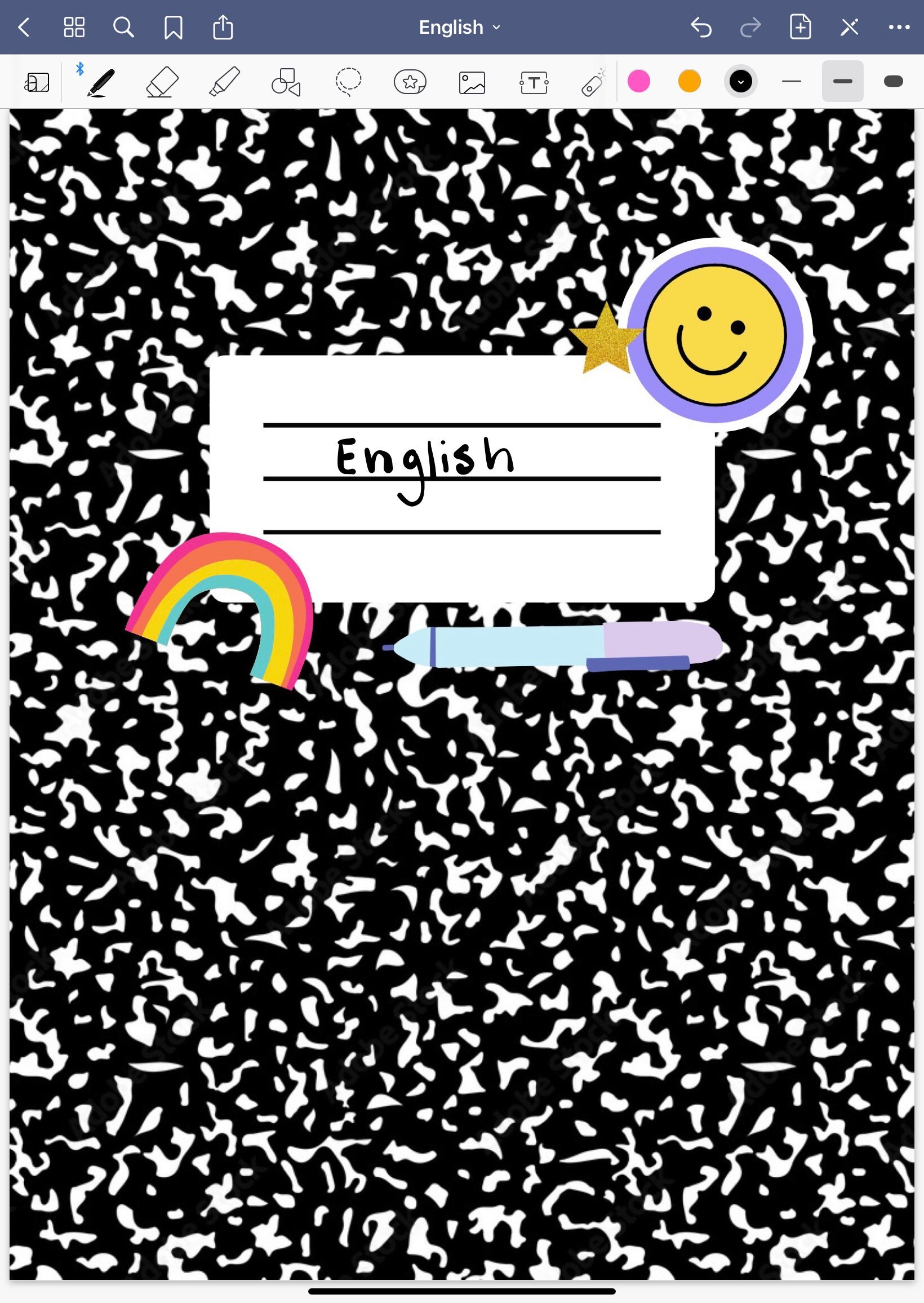 Composition Goodnotes Planner Cover Etsy