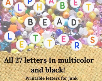 Alphabet Bead Letters for Junk Journaling (PDF Pattern)