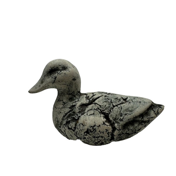 Stan Langtwait Duck Figurine w/ Mt. St. Helens' Ash Signed Shapes of Clay