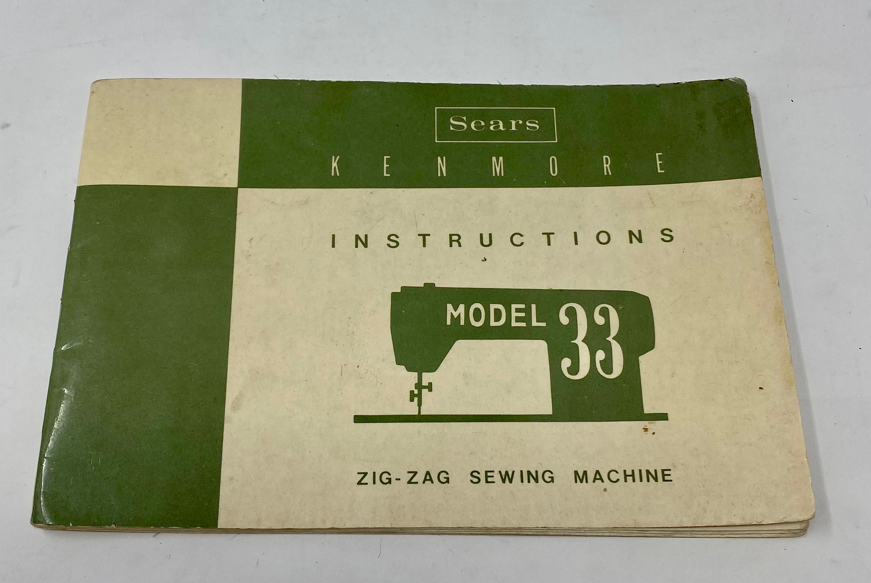 Sears Kenmore Zigzag Sewing Machine Model 33 Instruction Manual Etsy